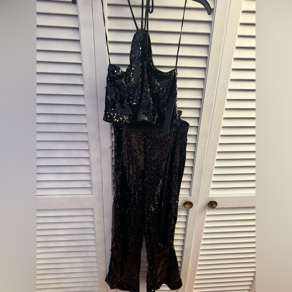 NEW House of Harlow 1960 Sequined Top/Pants Set